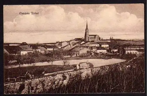 49885 AK Pannes Meurthe-et-Moselle Total mit Kirche Saint-Rémy um 1915