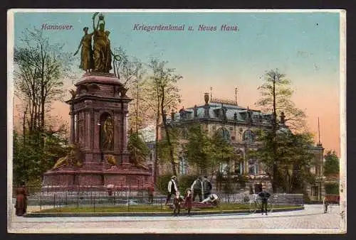 46499 AK Hannover Kriegerdenkmal Neues Haus