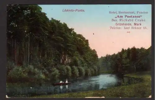 39090 AK Löcknitz Partie Hotel Restaurant Pension Preetzsee Grünheide Mark 1914