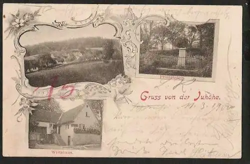 24570 AK Juhöhe Prinzenstein Wirtshaus Laudenbach Weinheim Mörlenbach 1900