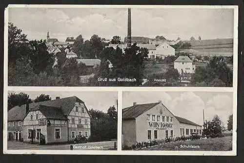 25320 AK Goldbach Schuhfabrik Gasthof 1940 Bischofswerda Gaststätte Restaurant