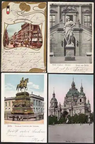 24559 8 AK Berlin Denkmal Friedrich des Grossen Friedrichstrasse 1900 -1918