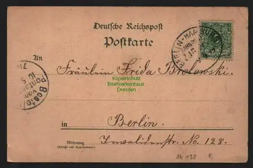 24138 AK Litho Wittenberge Kirche Steinthor W, Bahnpost Berlin Hamburg 1899