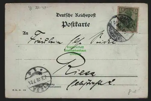 24188 AK Dahlen Sachsen 1900 vom Weinberg gesehen , gelaufen