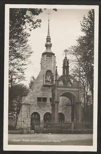 24333 AK Lützen Gustav Adolf Denkmal mit Kapelle