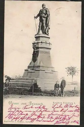 24269 AK Friesack Denkmal des Kurfürsten Friedrich I. im Hohenzollern-Park