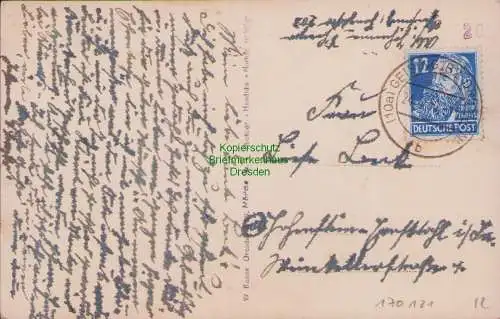 170121 AK Bergstadt Geising im Erzgebirge 1950 Fotokarte