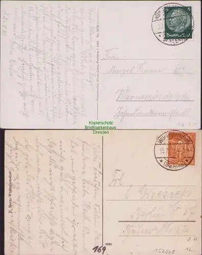 152508 2 AK Lomnitz b Wüstegiersdorf Schlesien 1933 Försterei Dreiwassertal 1922