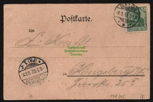 148315 AK Balga Honeda Burgruine Ostpreußen  1902