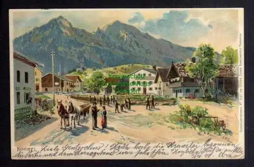 131011 AK Kochel Litho 1899 Kunstpostkarte 1227 Ottmar Zieher