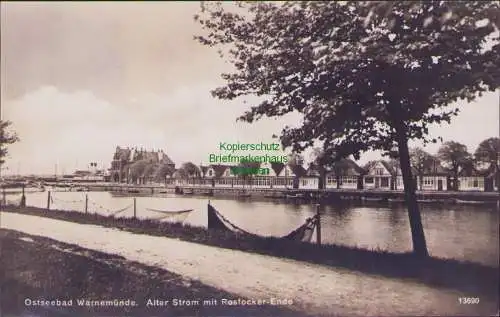 165323 AK Ostseebad Warnemünde Alter Strom mit Rostocker-Ende 1931