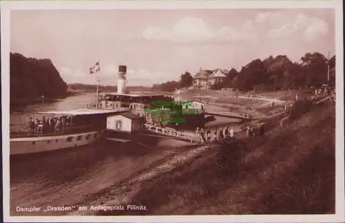 165289 AK Dampfer Dresden am Anlegeplatz Pillnitz um 1940 Echte Photographie