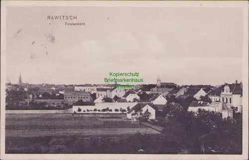 165273 AK Rawitsch Rawicz 1909 Totalansicht Feldpost 1914