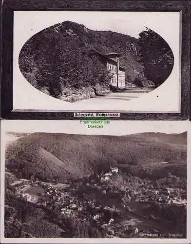 165210 AK Schwarzatal, Weidmannsheil 1911 Schwarzburg vom Trippstein 1929