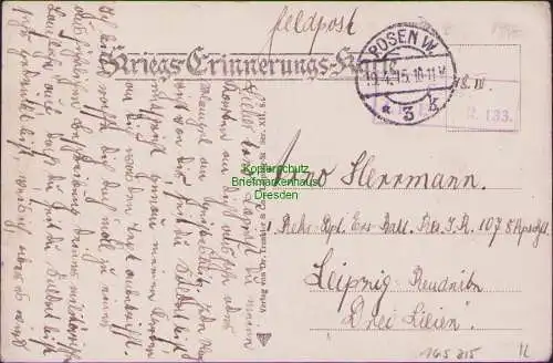 165315 AK Nach der Schlacht bei Hohenstein Kosakenpferd Schimmel Posen 1915