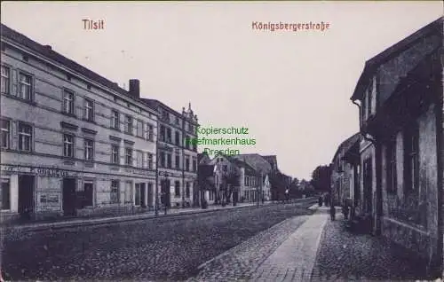 161454 AK Tilsit Königsbergerstraße Feld Postkarte 1916 Graph. Verl.-Anst.