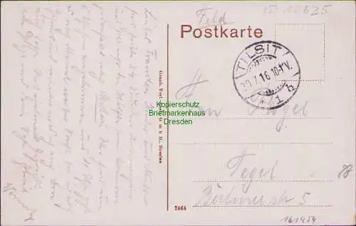 161454 AK Tilsit Königsbergerstraße Feld Postkarte 1916 Graph. Verl.-Anst.