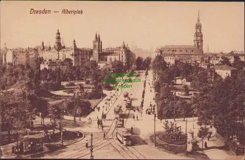 161494 AK Dresden - Albertplatz um 1915 1023 Kunstverlag Alfred Hartmann Dresden