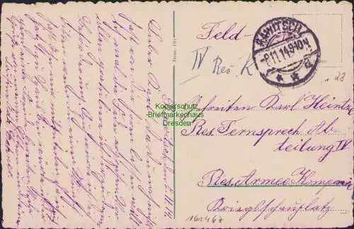 161467 AK Rawitsch Rawicz Großpolen Kaiserl. Postamt 1914