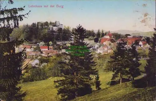 161406 AK Lehnhaus mit der Burg Oels Schlesien 1920 Olesnica