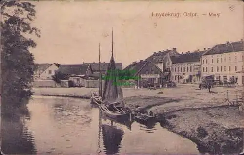 161305 AK Heydekrug, Ostpr. Silute Litauen Markt um 1910