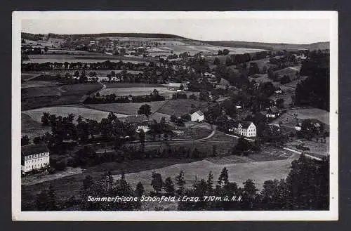 91788 AK Sommerfrische Schönfeld über Dippoldiswalde Erzgebirge 1942