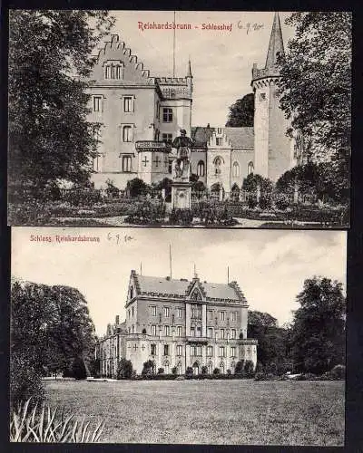 91743 2 AK Reinhardsbrunn Friedrichroda 1910 Schloss Schlosshof