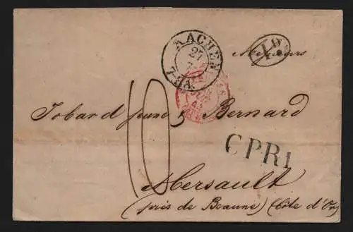 B11790 Brief Aachen 1844 nach Herault