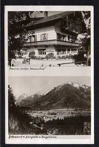 111071 AK Marquartstein Pettendorf Fotokarte 1953 Pension Kaffee Wessnerhof Geig