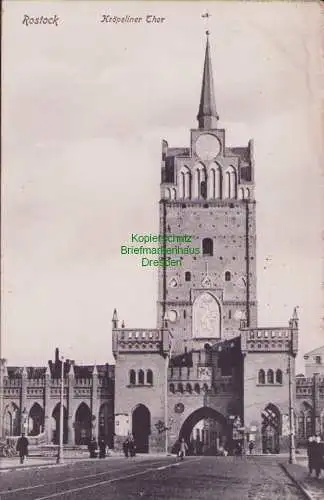 153538 3 AK Seestadt Rostock Rathaus Kröpeliner Tor 1908 1941