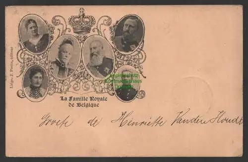 152077 AK Belgien 1899 La Famille Royale de Belgique Bruexelles Brüssel