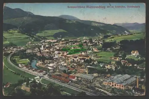 152156 AK Sommerfrische Mürzzuschlag Steiermark Panorama 1913