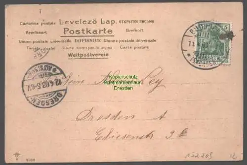 152209 AK Buchholz 1903 Fröhliche Ostern Osterhase Ostereier Kücken