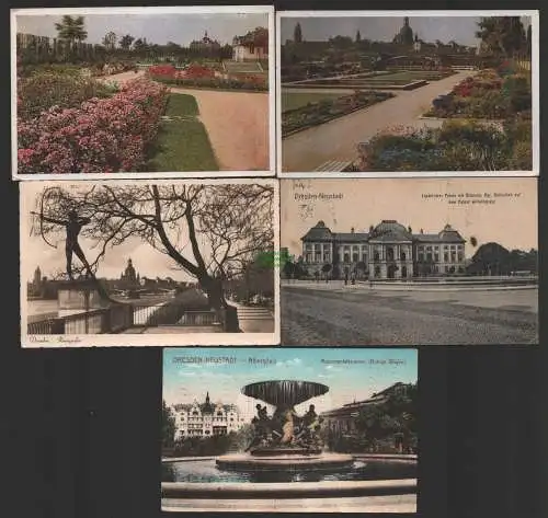 151923 5 AK Dresden Königsufer Rosengarten Japanisches Palais 1910 Bogenschütze