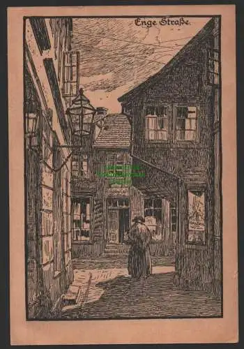 151908 AK Schwerin um 1925 Künstlerkarte LW Enge Straße