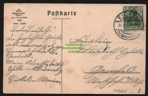 149815 AK Wanne Dorneburg 1907 Eickel Krs. Gelsenkirchen
