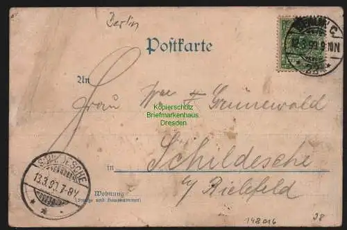 148016 AK Berlin Schmöckwitz 1899 Gruss vom Restaurant Seglerschlösschen