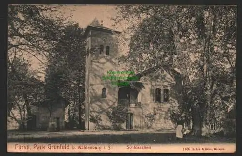 147033 AK Fürstl. Park Grünfeld b. Waldenburg Schlesien 1916 Brück & Sohn