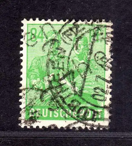 h3658 SBZ Bezirkshandstempel gepr. BPP Bezirk 37 Lübtheen 84 Pfg. gestempelt