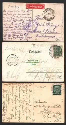 143803 3 AK Freiberg Kaserne Inf. Rgt.  Landgericht 1902 Friedrich August