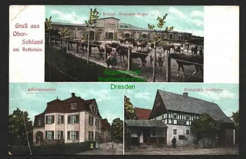 142530 AK Gruss aus Ober-Sohland am Rothstein 1911 Administration Gasthaus Heinr