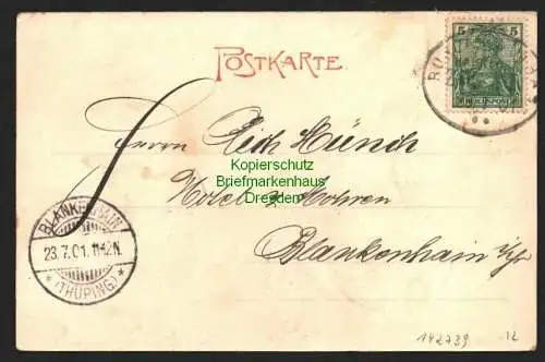 142739 AK Ruhla 1901 Teilansicht Tal mit Fachwerkhaus