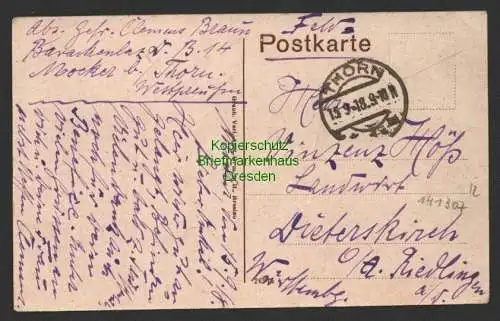 141307 AK Thorn Torun Wpr. Altstadt Feldpost 1918