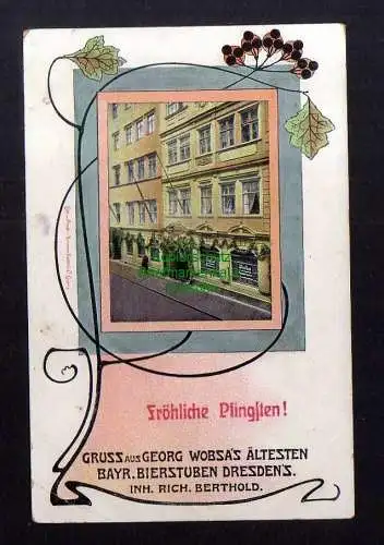 135184 AK Dresden um 1900 Bayr. Bierstuben Gr. Brüdergasse Postplatz