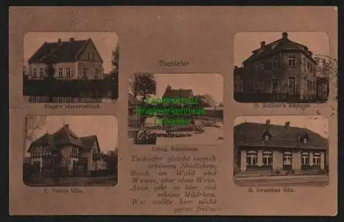 145169 AK Tschiefer Kreis Freystadt Schlesien Bäckerei Wasserschloß Villa 1917