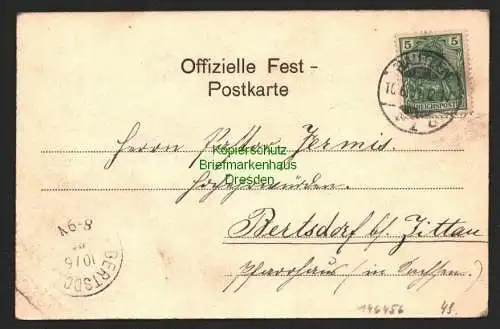 146456 AK Bautzen 1901 Sächs. Keglerbund 5. Sächs. Bundeskegeln Offizielle Fest