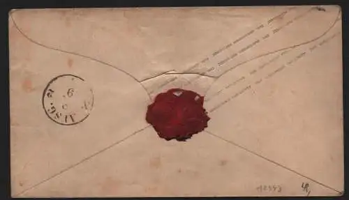 B12443 Ganzsache 2 Sgr. Preussen Maldeuten nach Danzig um 1860