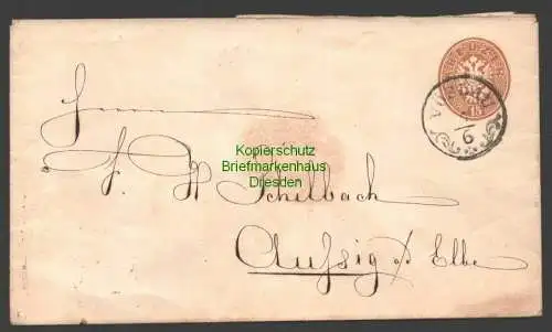 B7655 Ganzsache 15 Kreuzer Österreich Zierstempel Vöslau um 1880