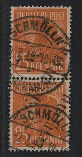 h6661 SBZ Handstempel Bezirk 36 Prenzlau 2x 175 25 Pfg. gestempelt Vollstempel