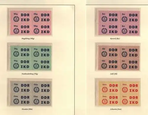 B13813 DDR ZKD 4x C 1 - 15 ** postfrisch je Eckrand Viererblock Ecke oben links